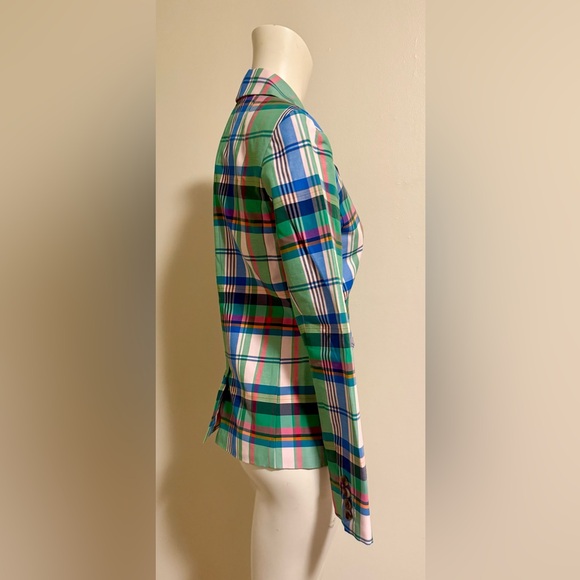 NWOT….1901 Green and Blue Plaid Blazer Tailored Fit, size: 0 - Picture 6 of 10